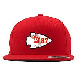 Travis Kelce Red Touchdown Logo Snapback Hat