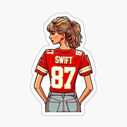 Taylor Swift in Travis Kelce Kansas City Chiefs Jersey