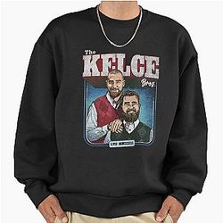 Jason Kelce and Travis Kelce Premium Oversized Sweatshirt