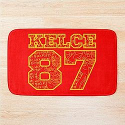 Travis Kelce Kansas City Chiefs When in Doubt Make Plays Bath Mat