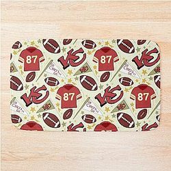 Travis Kelce Chiefs Pattern Bath Mat