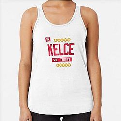 Travis Kelce TE - KC Kansas City Football - Mahomes Christmas Racerback Tank Top