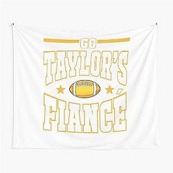 Go Taylor's Fiancé Funny Football Shirt Travis Kelce Kansas City Game Day Outfit for Swiftie Fans Tapestry