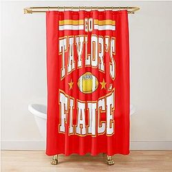 Go Taylor's Fiancé Funny Football Shirt Travis Kelce Kansas City Game Day Outfit for Fans Shower Curtain