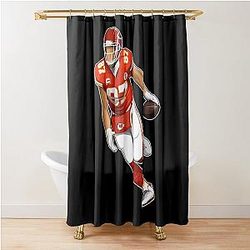 Travis Kelce Touchdown Shower Curtain