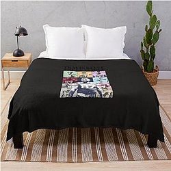 Travis Kelce Pop Art Style Throw Blanket