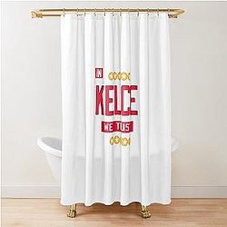 Travis Kelce TE Kansas City Football Mahomes Kansas Christmas Shower Curtain