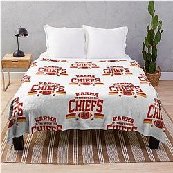 Karma is Travis Kelce Throw Blanket