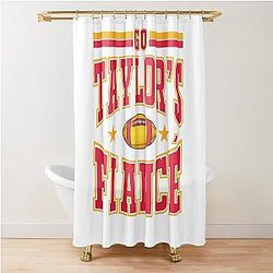 Taylor's Fiancé Funny Football Shirt Travis Kelce Kansas City Game Day Outfit for Swifties Shower Curtain