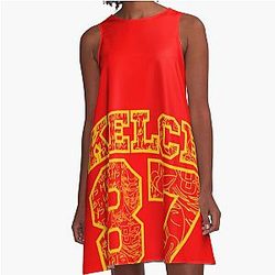 Travis Kelce Kansas City Chiefs When in Doubt, Make a Play A-Line Dress