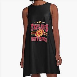 Go Taylor's Boyfriend Travis Kelce 90s A-Line Dress