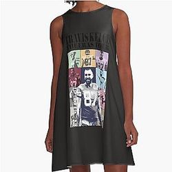 Travis Kelce Pop Art Style A-Line Dress