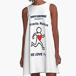 Tribute to Travis Kelce October 5 A-Line Dress