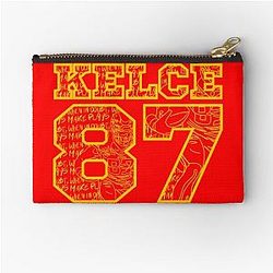 Travis Kelce 87 Kansas City Chiefs When in Doubt Make Plays Zipper Pouch