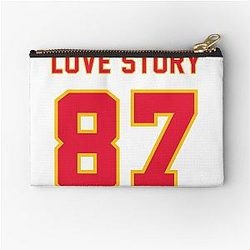 Swift and Kelce Lover Sweatshirt, Swift and Kelce, Kelce Lover 87, Taylor Swift and Travis Kelce Lover  Zipper Pouch