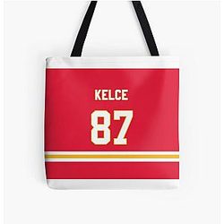 Travis Kelce Jersey Mask Phone Case All Over Print Tote Bag