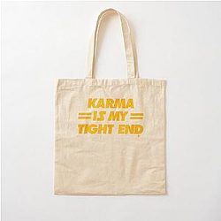 Karma Is My Tight End Shirt, Taylor Kelce Football Shirt Gift, American Football Shirt Cotton Tote Bag