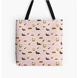 Taylor Swift Travis Kelce Engagement Pattern All Over Print Tote Bag