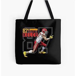 Travis Kelce Over Print Tote Bag