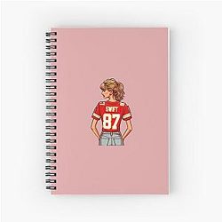 Taylor Swift in Travis Kelce Kansas City Chiefs Spiral Notebook