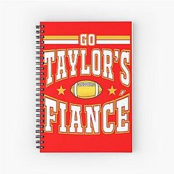 Go Taylor's Fiancé Football Shirt – Travis Kelce Kansas City Game Day Outfit for Fans Notebook