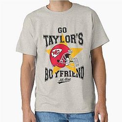 Taylor's Boyfriend Travis Kelce Game Day Funny Football Football Fan Gift Classic T-Shirt