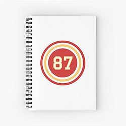 Travis Kelce#87 Jersey Number Spiral Notebook