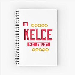 Travis Kelce Kansas City Football Mahomes Christmas Spiral Notebook