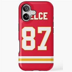 Travis Kelce Jersey Back Mask Phone Case iPhone Tough Case