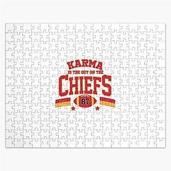 Karma is Travis Kelce Jigsaw Puzzle