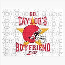 Go Taylor's Boyfriend Travis Kelce and Taylor Swift inspired fan t-shirt Jigsaw Puzzle