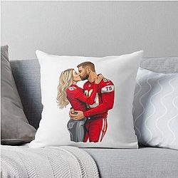 Taylor Swift and Travis Kelce Throw Pillow