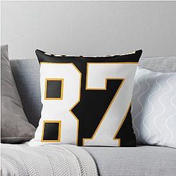 Travis Kelce Football Art Throw Pillow