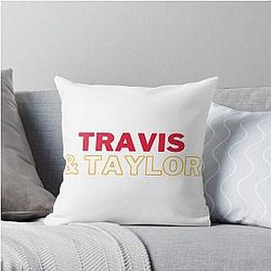Travis Kelce & Taylor Swift Throw Pillow