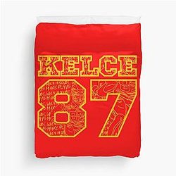 Travis Kelce 87 Kansas City Chiefs When Doubt Make Plays Duvet Cover