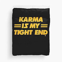 Karma Is My Tight End Shirt Travis Kelce Football Gift Trending America Football Duvet