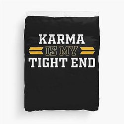 Karma Is My Tight End Shirt Taylor Swift Travis Kelce Sweatshirt Duvet Cover