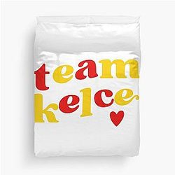 Team Travis Kelce Kansas City Chiefs Duvet Cover