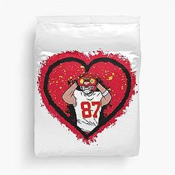 Travis Kelce Heart Celebration Duvet Cover