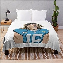 Trevor Lawrence Stats Throw Blanket