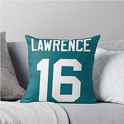 Trevor Lawrence Jaguars Throw Pillow