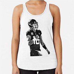 Trevor Lawrence Pencil Drawing Style Racerback Tank Top