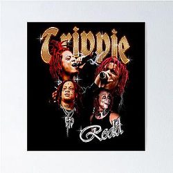Grunge Art Style Trippie Redd Poster