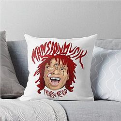 Vintage Grunge Style Throw Pillow by Trippie Redd