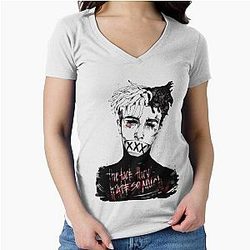 COVER trippie redd Fitted V-Neck T-Shirt