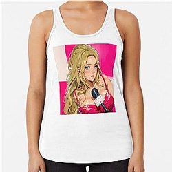 Just Trish Anime Style Trisha Paytas Racerback Tank Top
