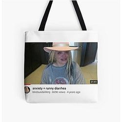 Trisha Paytas Anxiety and Runny Diarrhea All Over Print Tote Bag