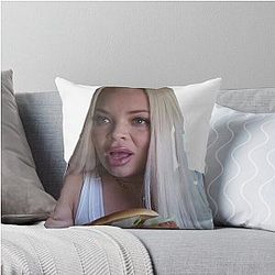 Trisha Paytas Huh What Throw Pillow
