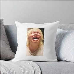 Crying Throw Pillow by Trisha Paytas
