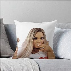 Trisha Paytas Eats Throw Pillow